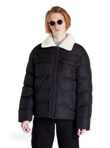 Sherpa Collar Padded Shirt Jacket