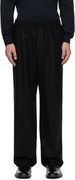 Elasticated Waistband Tapered-Fit Trousers