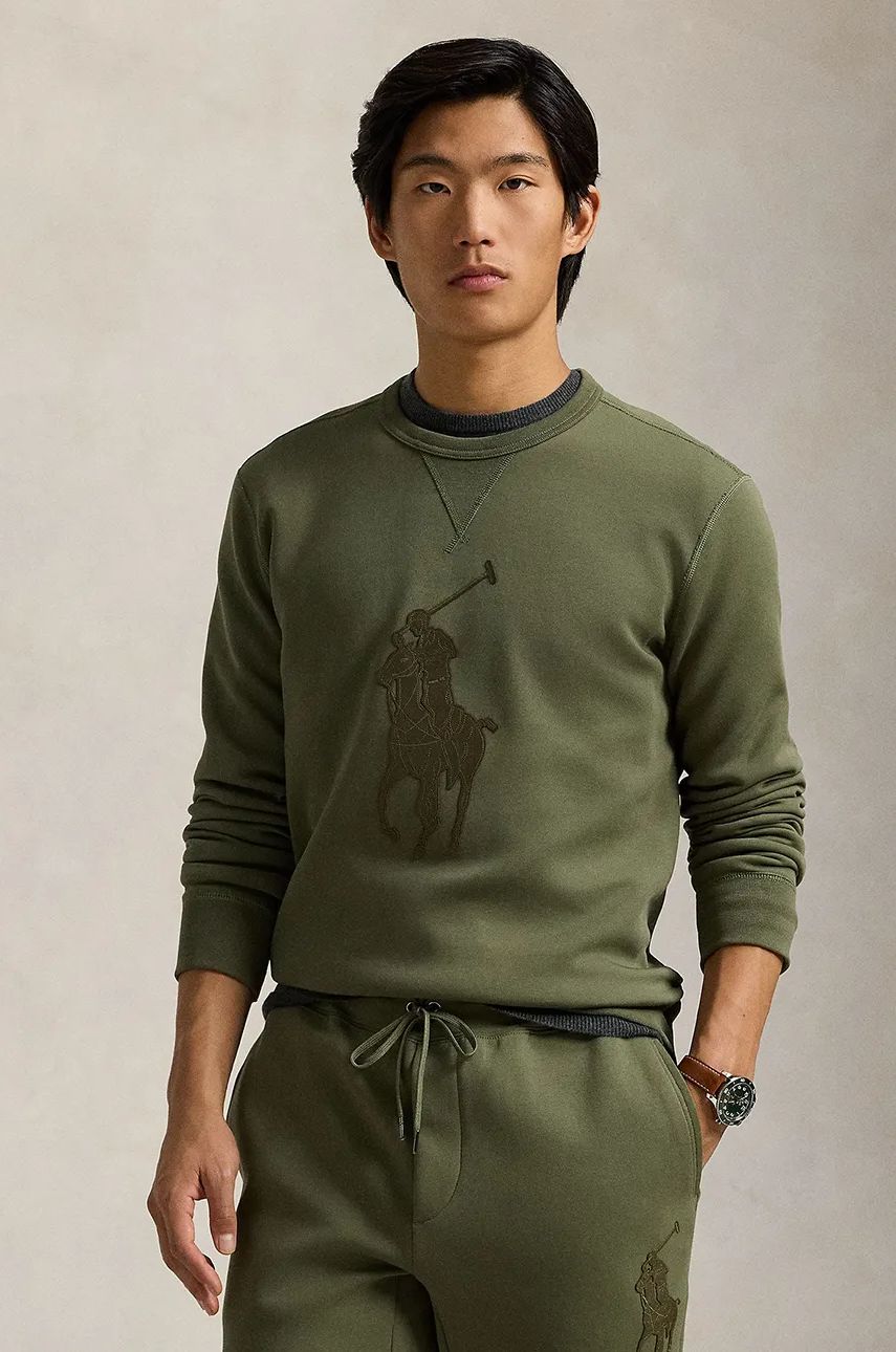 Суитчър Polo by Ralph Lauren Appliqué Logo Sweatshirt Зелено | 710957586, 0