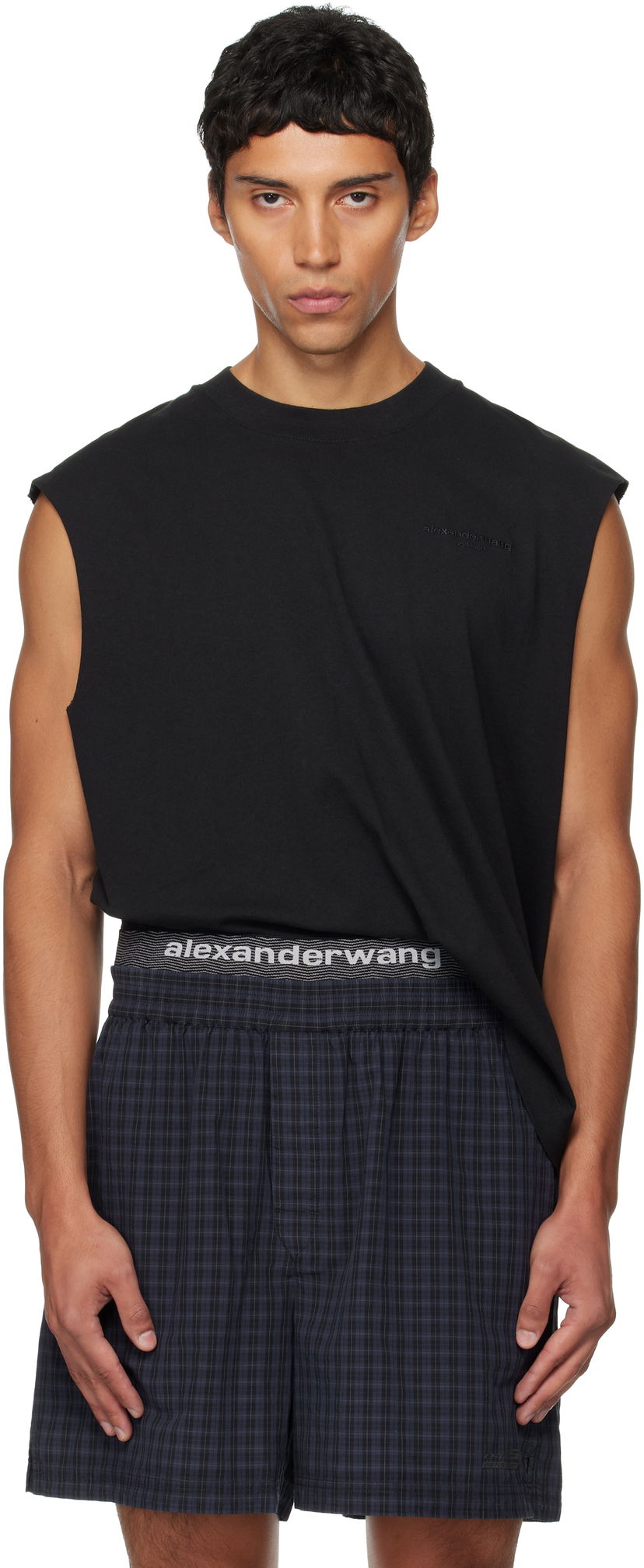 Потник Alexander Wang Alexander Wang Muscle Tank Top Черно | 6CC3251105