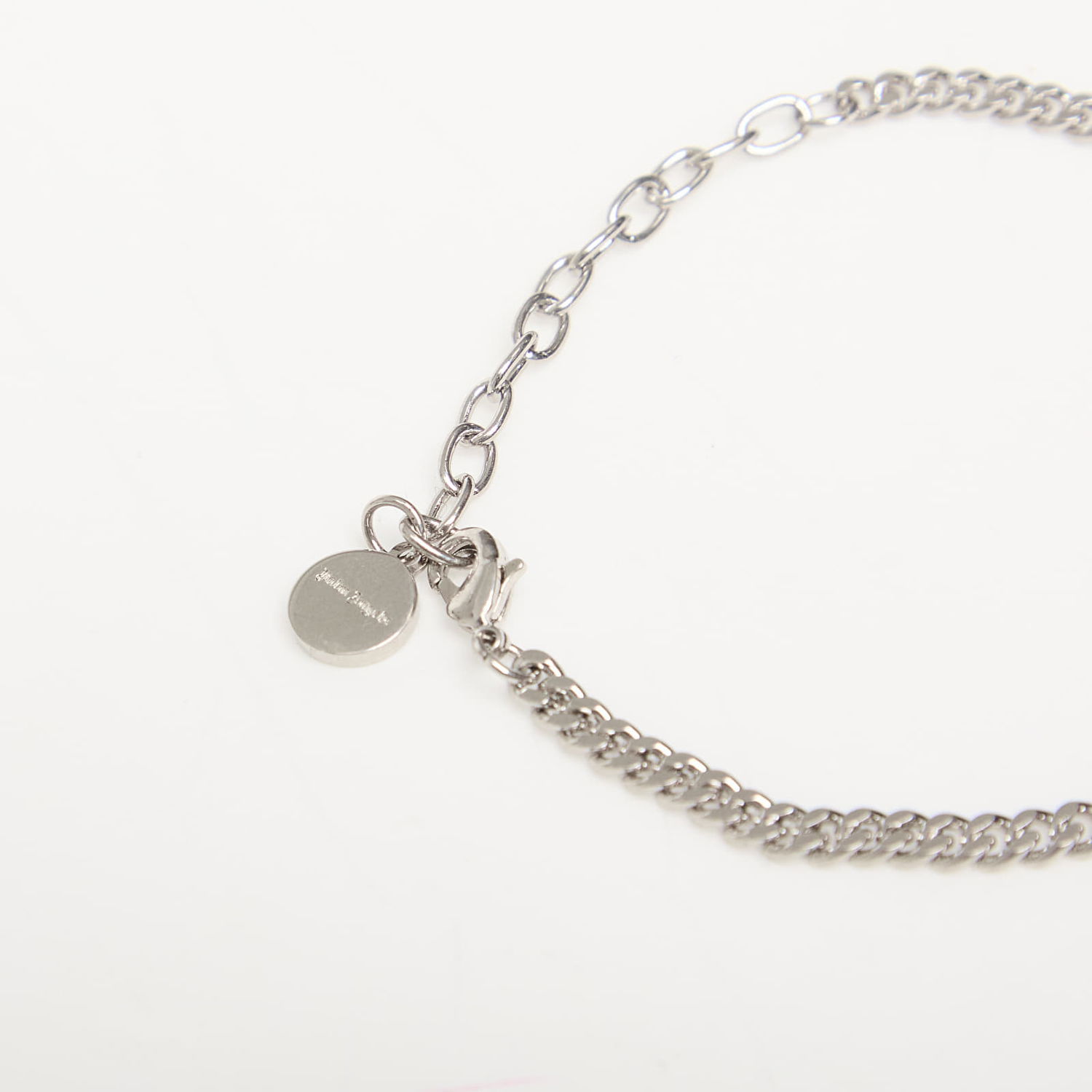 Гривна Palm Angels Logo Plate Bracelet Silver/ Red Universal Металик | PMOA052S25MAT0017225, 1