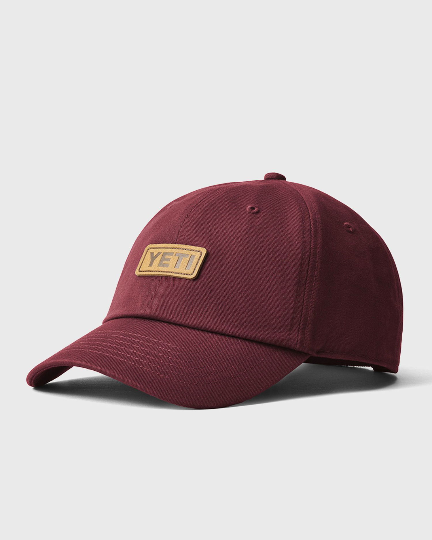 Шапка с козирка YETI Leather Logo Badge 6 Panel Soft Crown Hat Бургунди | 888830177624, 0