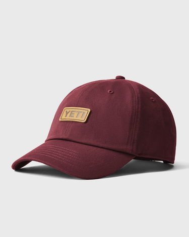 Шапка с козирка YETI Leather Logo Badge 6 Panel Soft Crown Hat Бургунди | 888830177624, 0