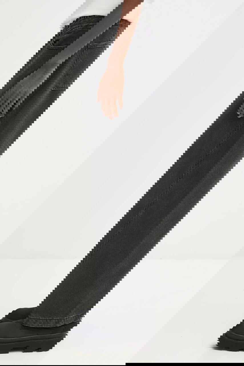 Дънки ADER ERROR Ader Error Wide-Leg Curved Seam Denim Jeans Черно | BN42FYJE0104BK, 1