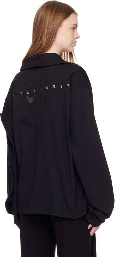 Поло тениска Ottolinger Ottolinger Long Sleeve Polo Черно | 115-102915-02, 2