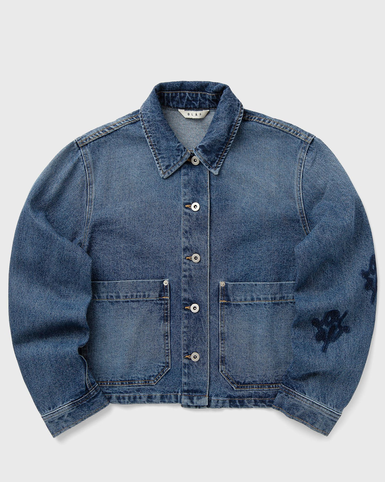 Яке ØLÅF Monogram Denim Jacket Синьо | W220502-BLUE, 0