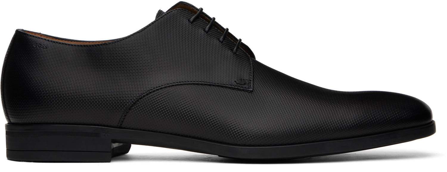 Облекло BOSS BOSS Structured Leather Derbys Черно | 50499843, 0