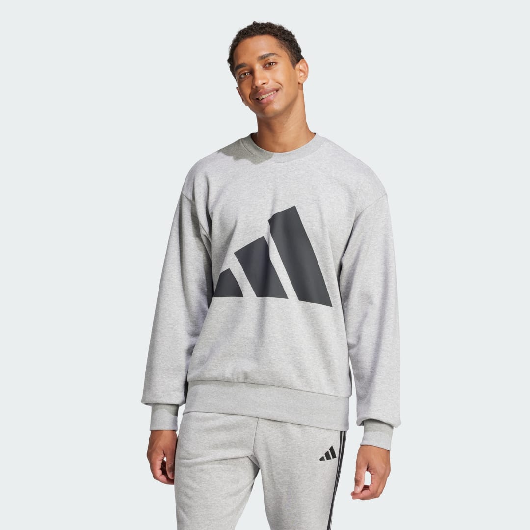 Суитчър adidas Performance Essentials Big Logo French Terry Sweatshirt Сиво | JE8952, 0