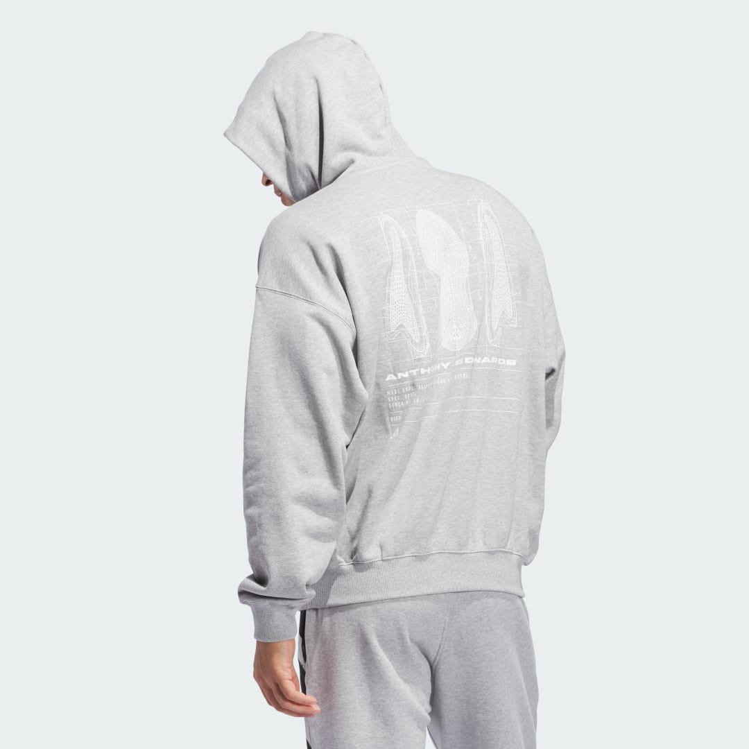 Суитчър adidas Performance Anthony Edwards Seasonal Graphic Hoodie Сиво | JY3974, 0
