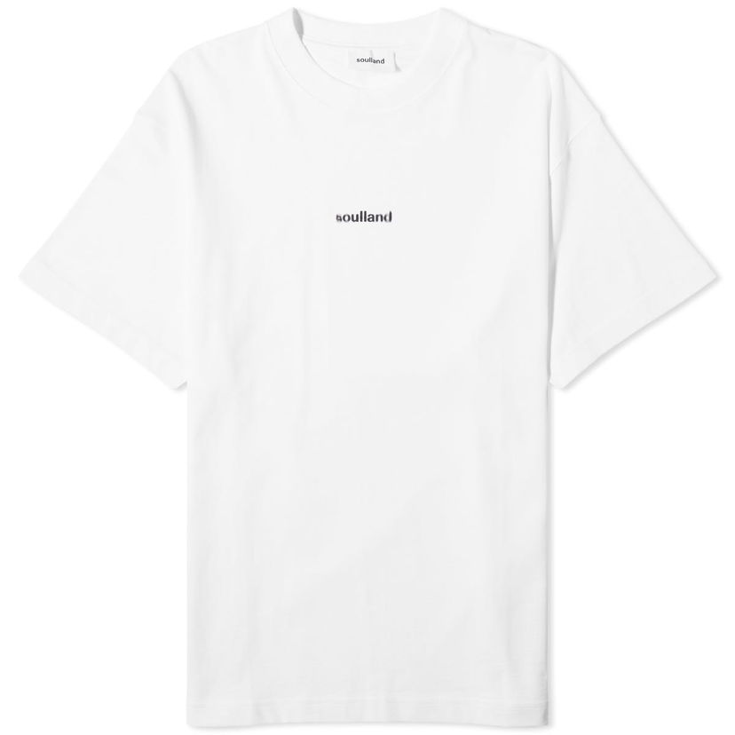 Тениска Soulland Kai Blur T-Shirt Бяло | 41072-1063-WHT