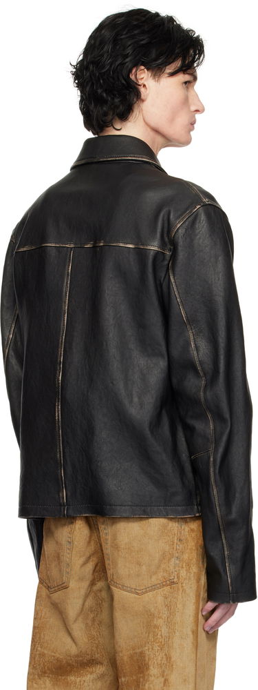 Яке бомбър Diesel L-Blixia Black Leather Jacket Черно | A14324-0PITR-9XX, 2
