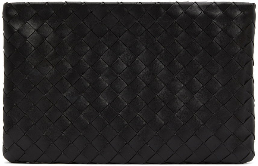 Дамска чанта Bottega Veneta Medium Flat Pouch Черно | 608232 VCCP9, 0