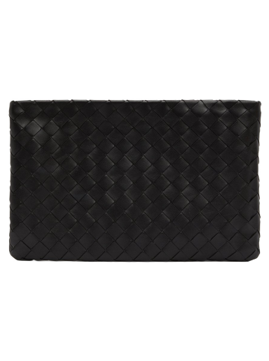 Дамска чанта Bottega Veneta Medium Flat Pouch Черно | 608232 VCCP9