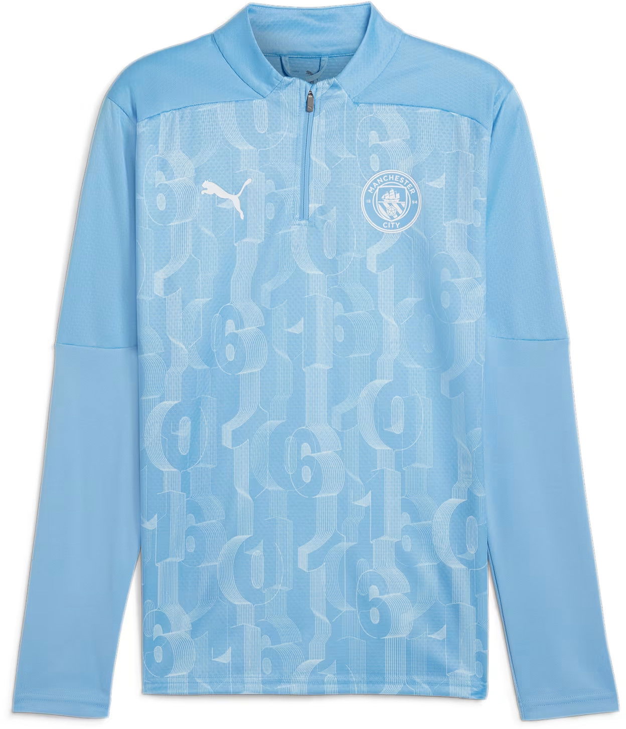 Тениска Puma Manchester City Pre-match Quarter-Zip Синьо | 777579-21, 0