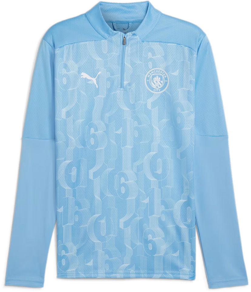 Тениска Puma Manchester City Pre-match Quarter-Zip Синьо | 777579-21