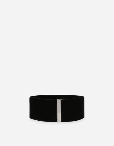 Колани Dolce & Gabbana Dolce & Gabbana Velvet Choker with Metal Logo Черно | WNP4J1W1111N0000, 1