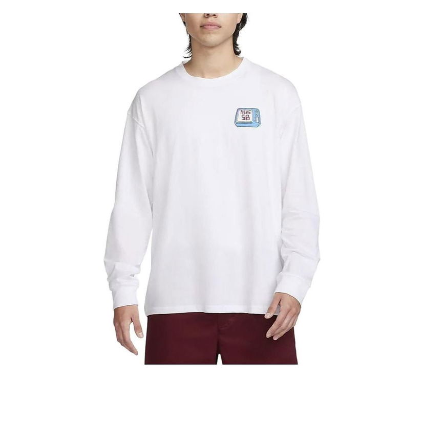 Тениска Nike SB SB Max90 Graphic Long Sleeve T-Shirt Бяло | FQ3714-100