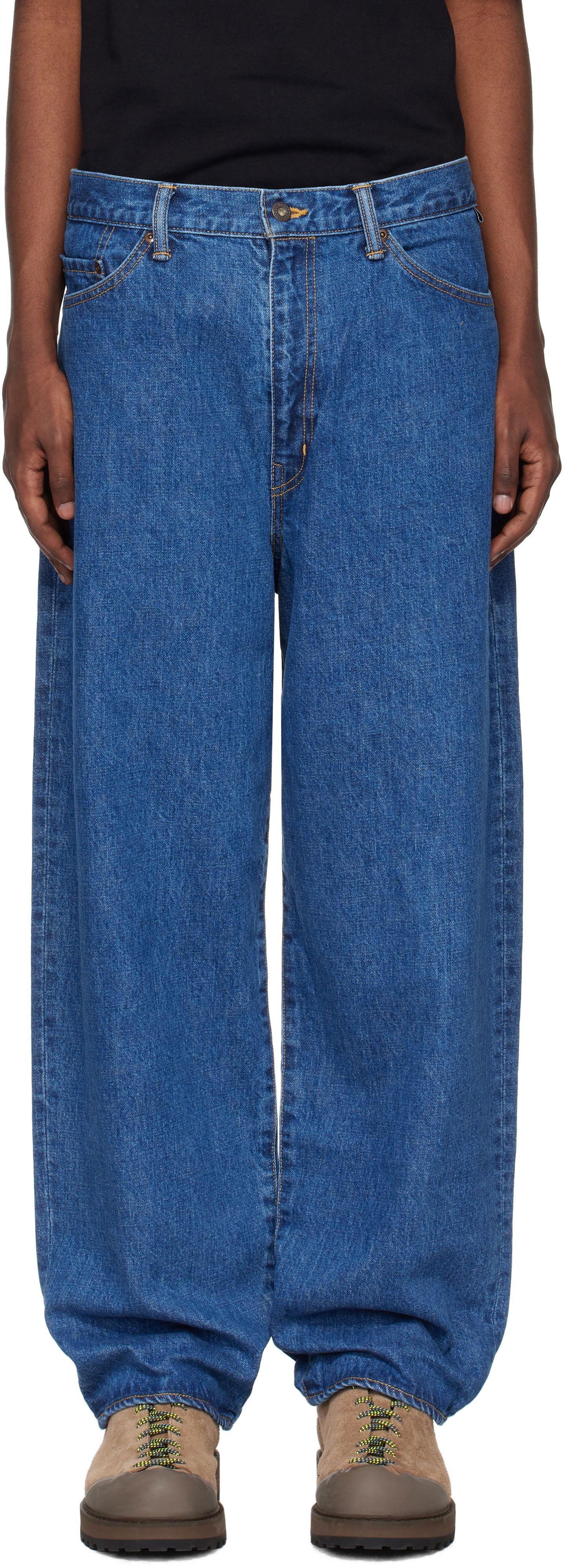 Дънки WTAPS Straight Jeans Синьо | 242WVDT-PTM02, 0