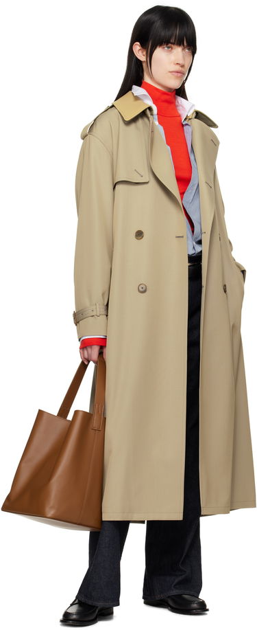Голяма пазарска чанта AURALEE AURALEE AETA Edition Leather Shoulder Bag Кафяво | A25SB02AE-W, 3