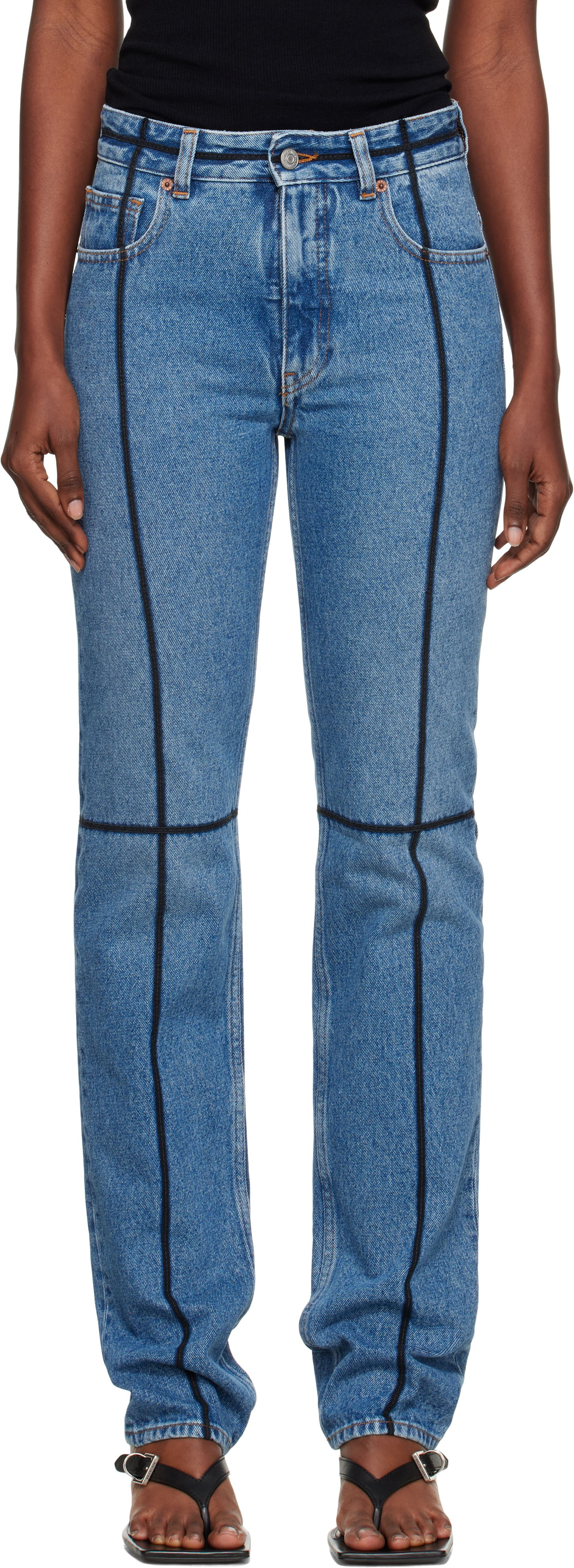 Дънки Maison Margiela MM6 Maison Margiela 5 Pockets Jeans Синьо | S52LA0261 M30018, 0