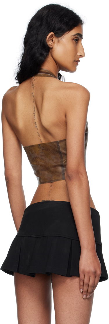 Потник Miaou Miaou Mara Latex Halter Top Кафяво | 7048LTXLEO, 2