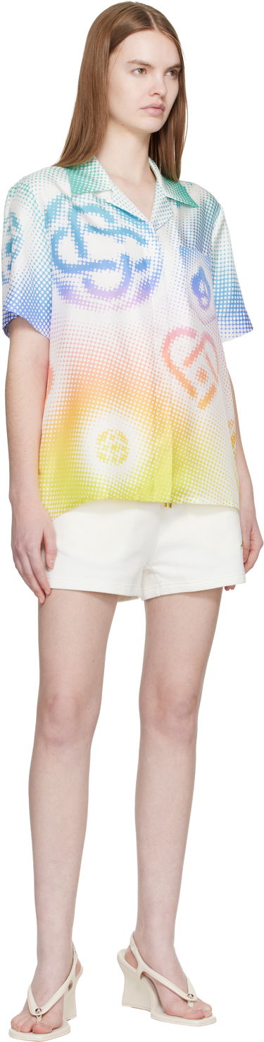 Риза Casablanca Halftone Logo Short Sleeve Silk Shirt Многоцветен | W-SP26-SH-200-02, 3