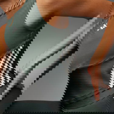 Потник adidas Performance Hyperglam Shine Training Crop Top Зелено | IN6824, 4