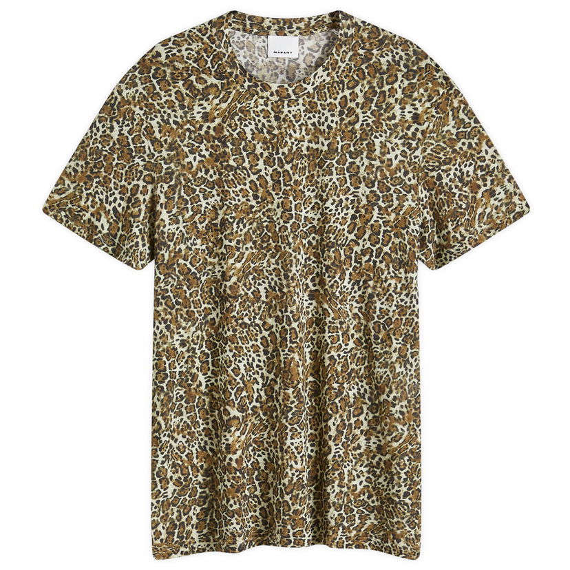 Тениска ISABEL MARANT Luk Print T-Shirt Leopard Кафяво | 24HTS0231HA-B4N03H-99LE