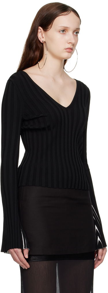 Пуловер Helmut Lang Women's Ribbed Knit Sweater Черно | N01HW717, 1