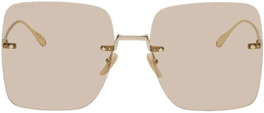 Слънчеви очила Gucci Rimless Бежово | GG1147S, 0