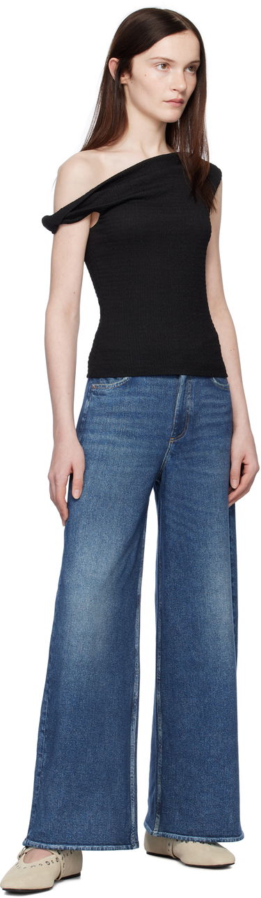 Потник rag & bone rag & bone Lou Off Shoulder Blouse Черно | WAC24HT032TM32, 3
