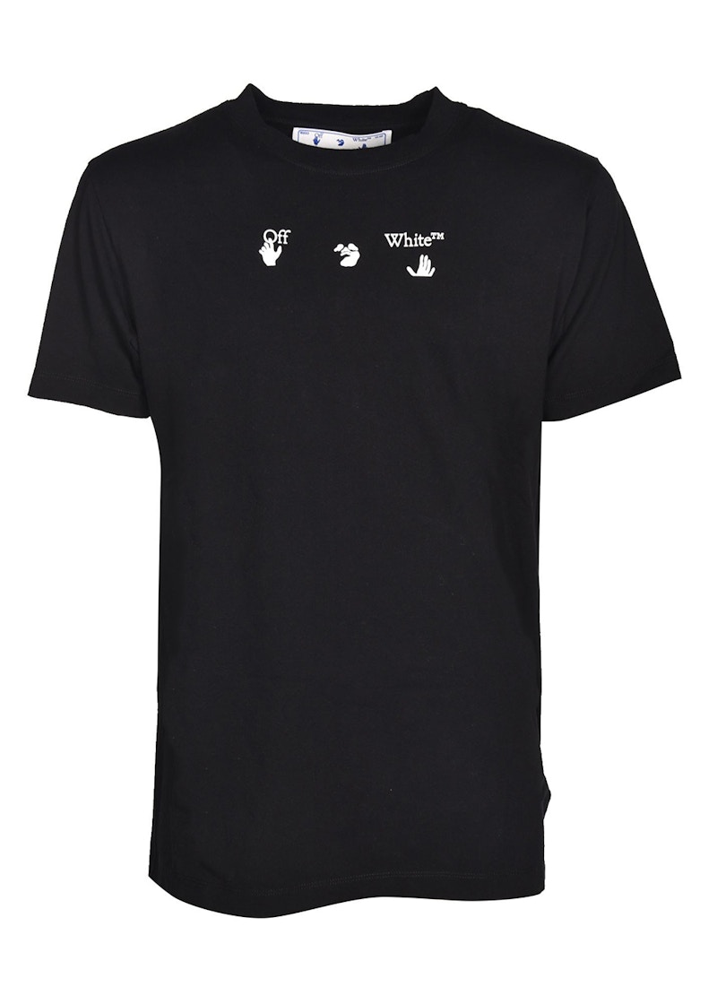 Тениска Off-White Slim Fit Bolt Arrows T-Shirt Черно | OMAA027S21JER0121055