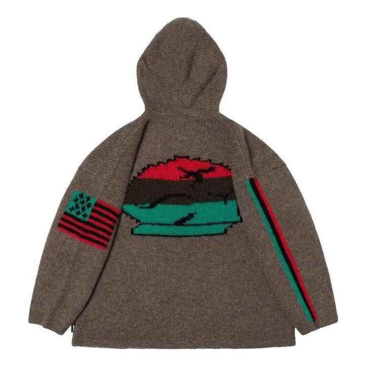 Суитчър Stüssy Stussy x Denim Tears Knit Hoodie Кафяво | 317009