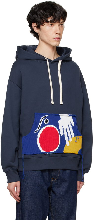 Суитчър Charles Jeffrey Loverboy Charles Jeffrey LOVERBOY Patchwork Knit Hoodie Синьо | 41100201, 1