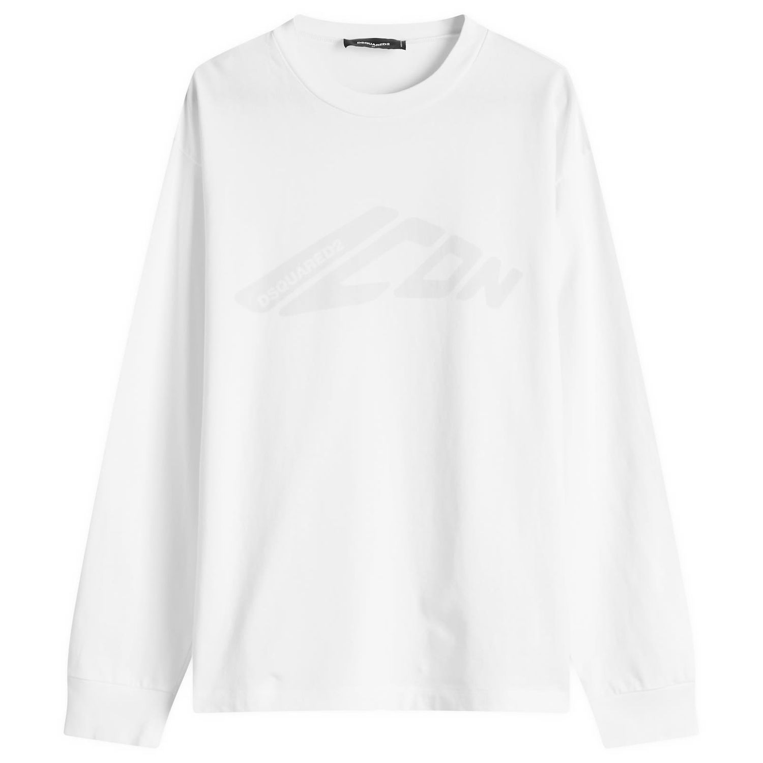 Тениска DSQUARED2 ICON Loose Fit Long Sleeve T-Shirt, Size Large Бяло | S79GC0108-S24583-100, 1