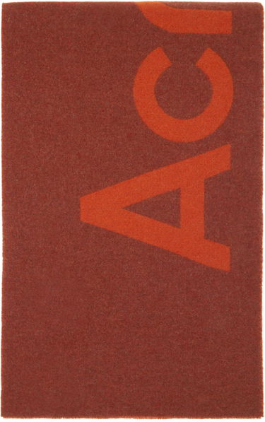 Облекло Acne Studios Brown & Orange Logo Jacquard Scarf Червено | CA0154-, 0