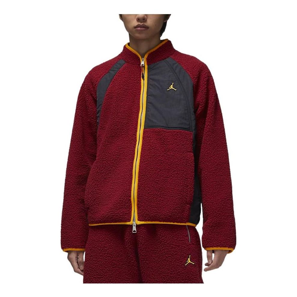 Яке бомбър Jordan Jordan Essentials Logo Fleece Jacket Червено | DV1584-680, 0