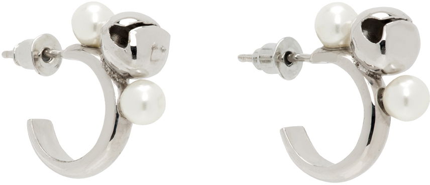 Обеци Simone Rocha Simone Rocha Mini Bell Charm Hoop Earrings Металик | ERG393 0904, 1