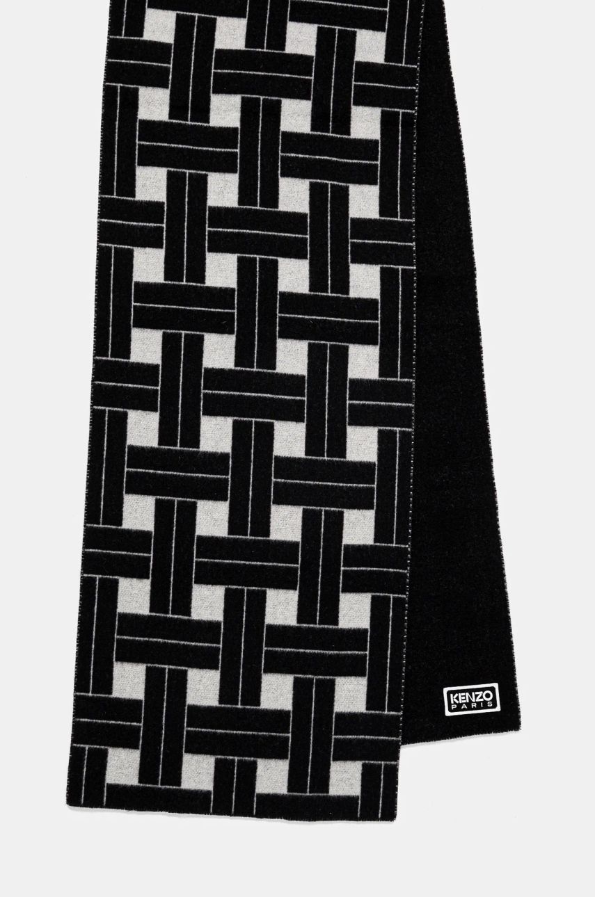 Шал KENZO Woolen Large Reversible Scarf Черно | FE68EU013JEB.02, 1