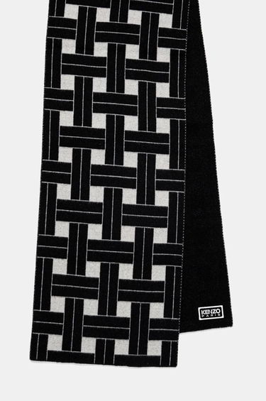Шал KENZO Woolen Large Reversible Scarf Черно | FE68EU013JEB.02, 1