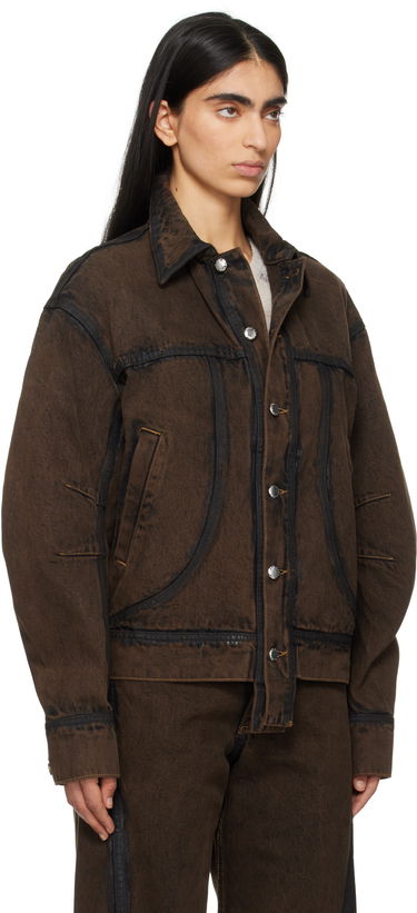 Яке Eckhaus Latta Eckhaus Latta EL Redux Denim Jacket Кафяво | 1224-EL-PS25-O -, 1