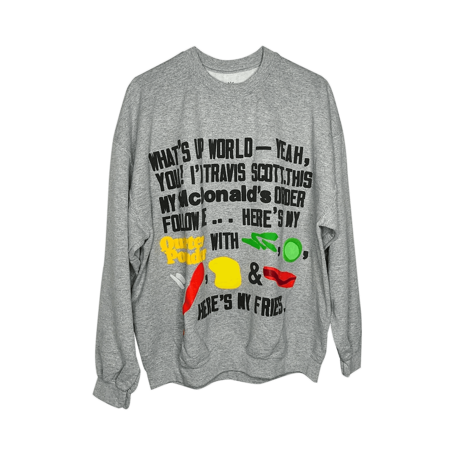 Суитчър Cactus Jack by Travis Scott Cactus Plant Flea Market x Script Crewneck Sweatshirt Сиво | CJMD CS168 SPOR, 0