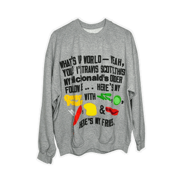 Суитчър Cactus Jack by Travis Scott Cactus Plant Flea Market x Script Crewneck Sweatshirt Сиво | CJMD CS168 SPOR, 0