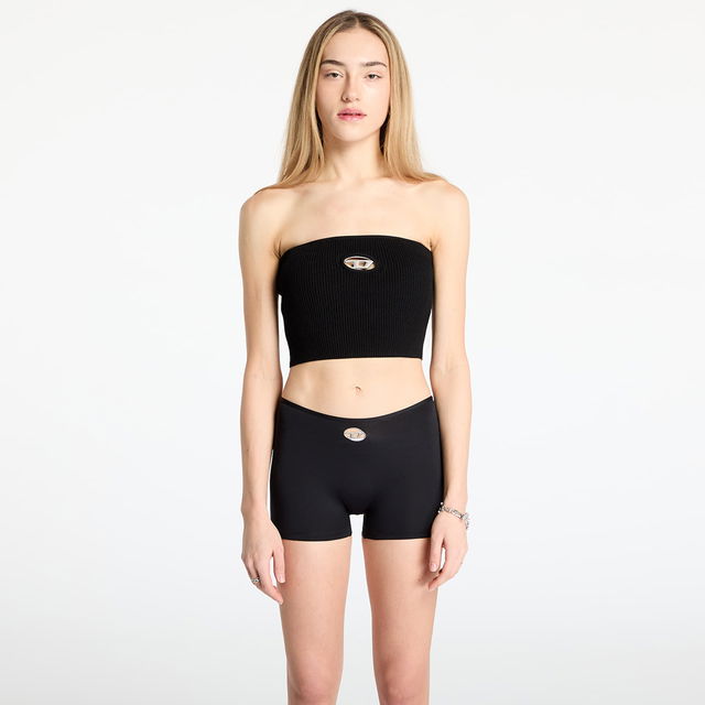 Ribbed Tube Crop Top M-Clarksvillex with Metal Logo