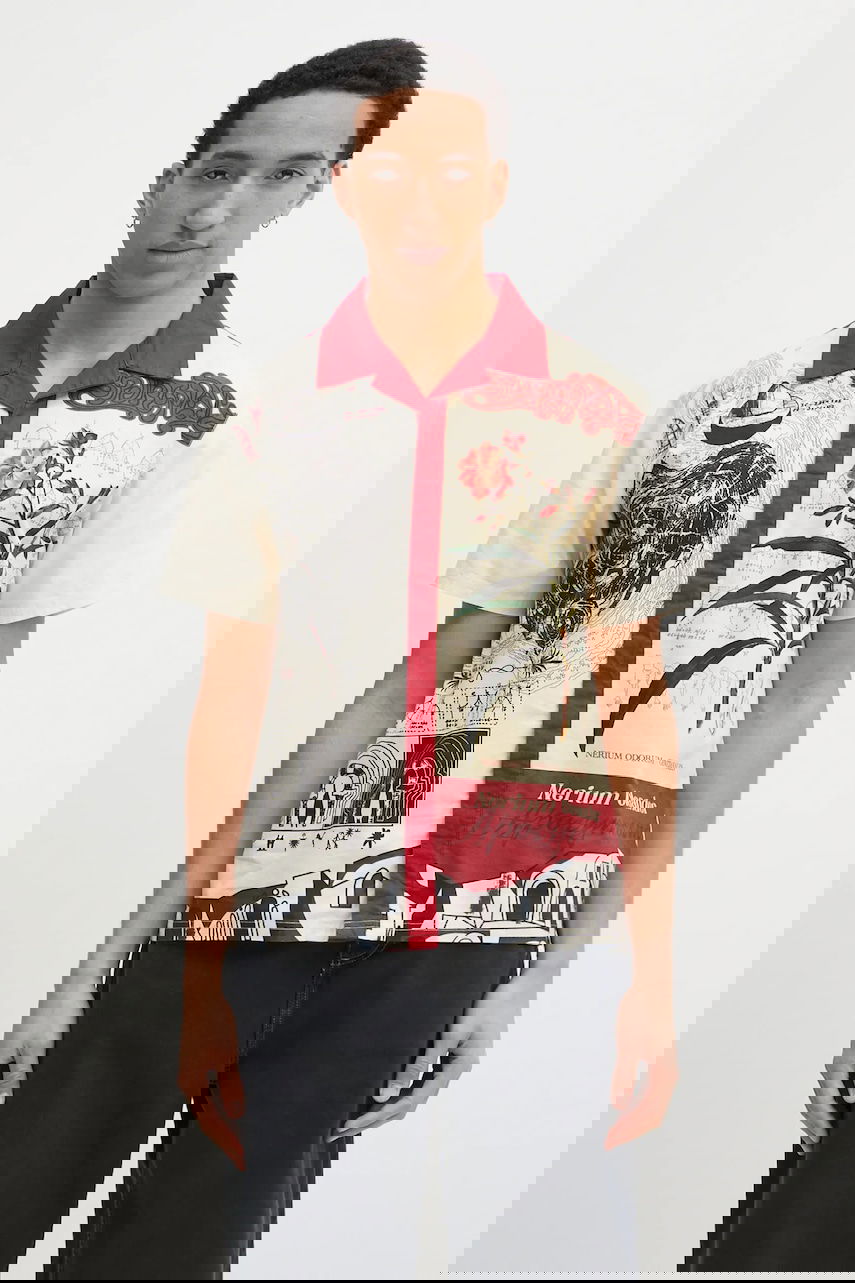 Риза Puma PALAIS ARTISAN Relaxed Fit Short Sleeve Print Shirt Многоцветен | 629392, 0