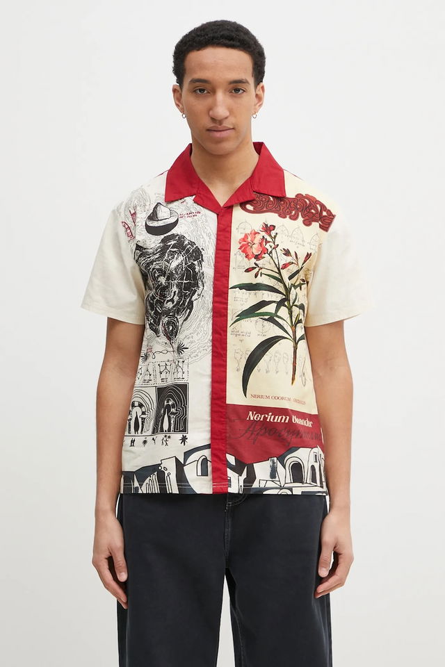 PALAIS ARTISAN Relaxed Fit Short Sleeve Print Shirt
