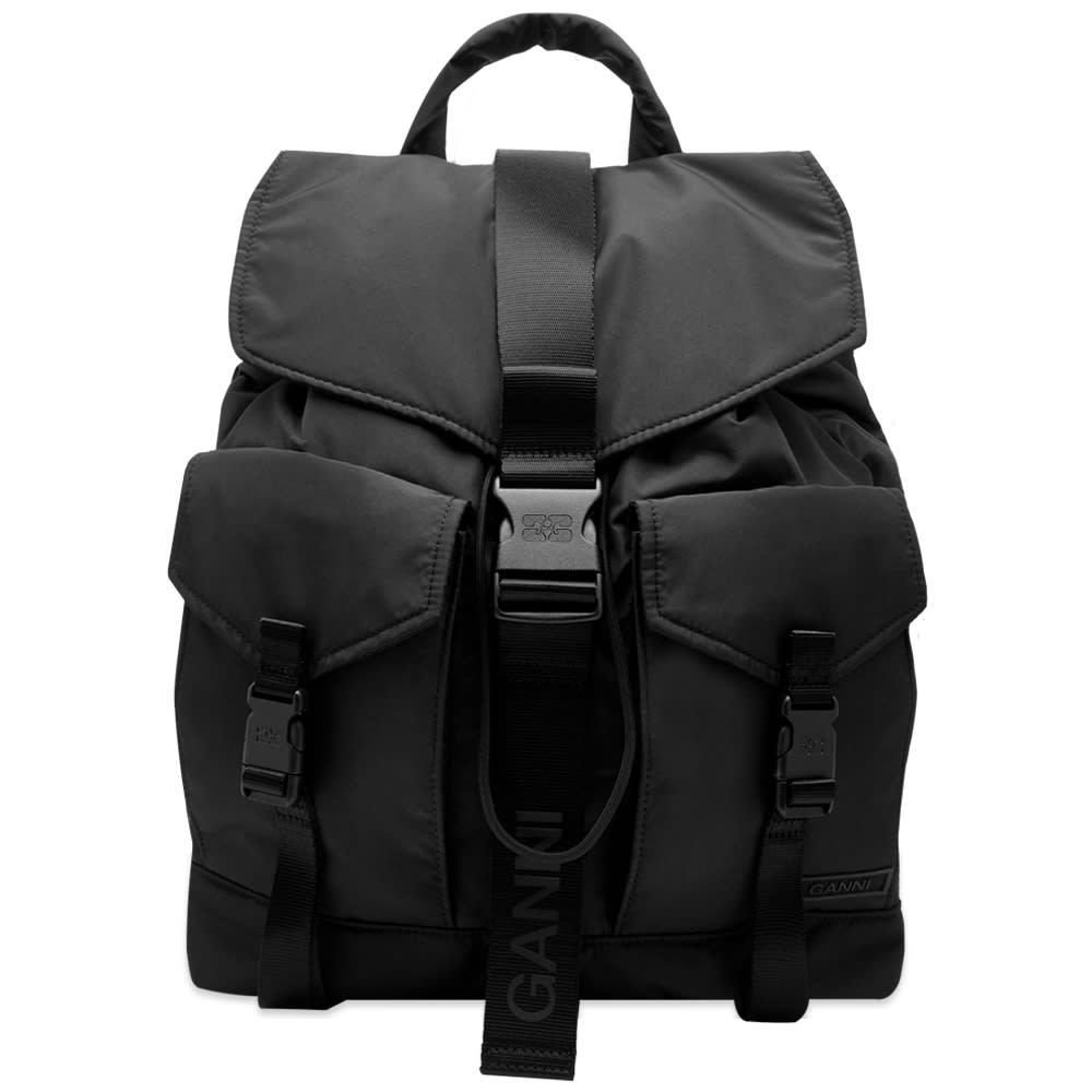 Раница GANNI Recycled Tech Backpack Черно | A4755-099, 0