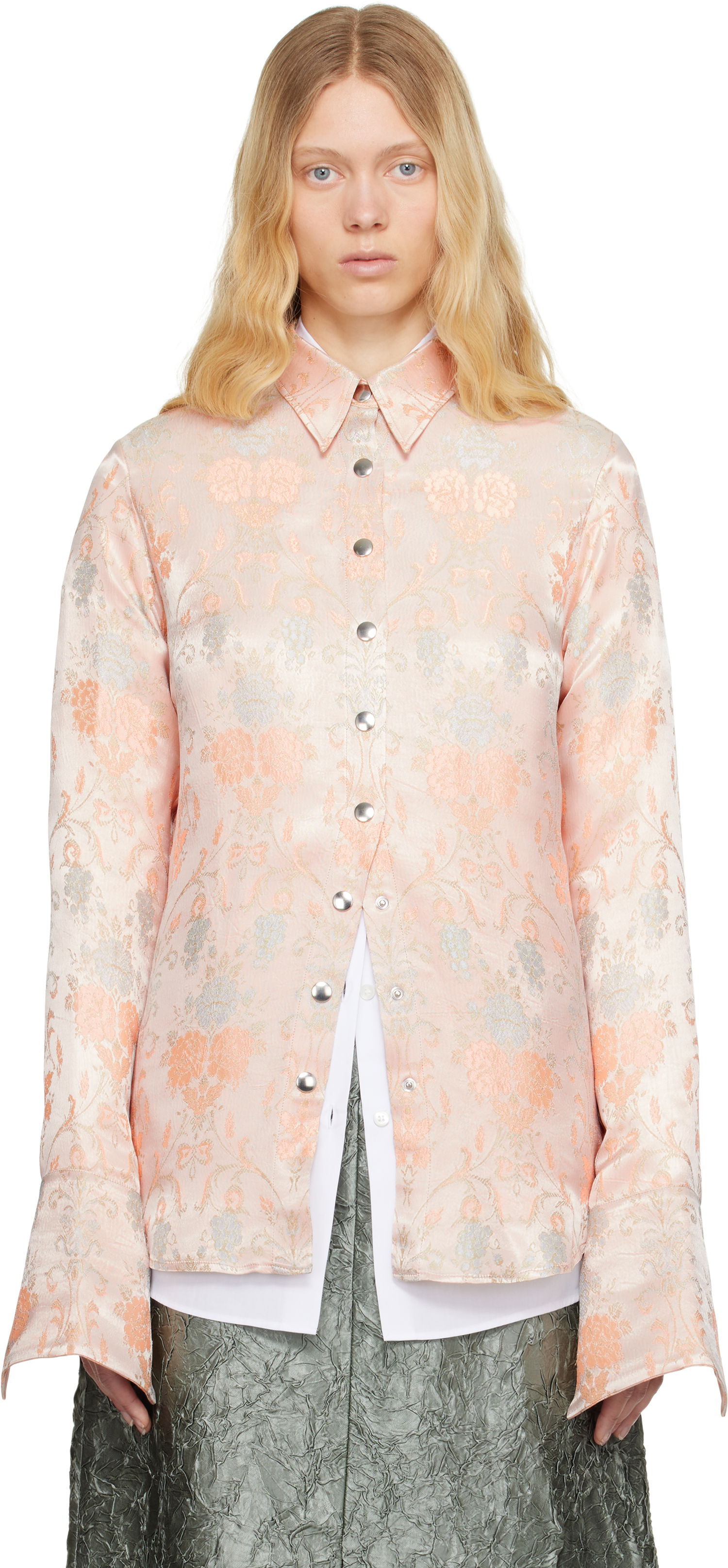 Риза Dries Van Noten Dries Van Noten Jacquard Shirt Розово | 251-010712-1540, 0