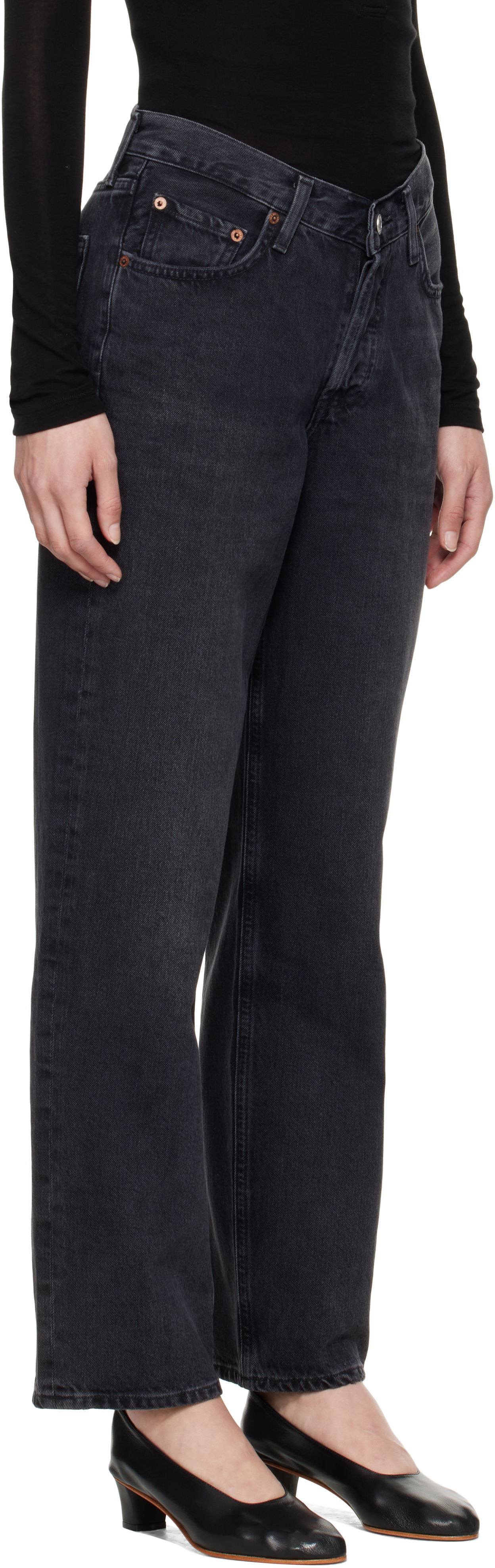 Дънки AGOLDE AGOLDE V-Waist Baggy Jeans Черно | A208-1157, 1