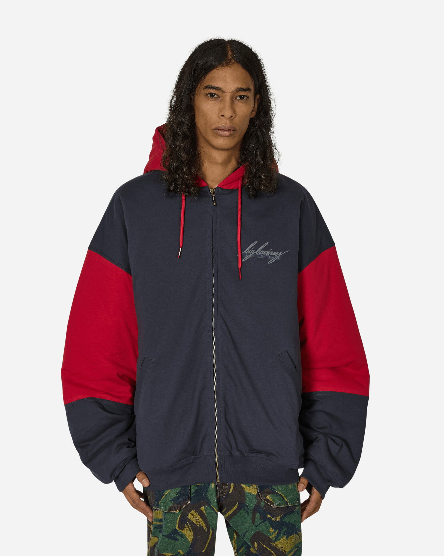 Суитчър Martine Rose Hoodie Zip Up Синьо | 638JE03504E, 0